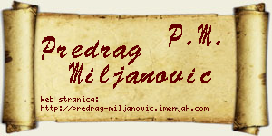 Predrag Miljanović vizit kartica